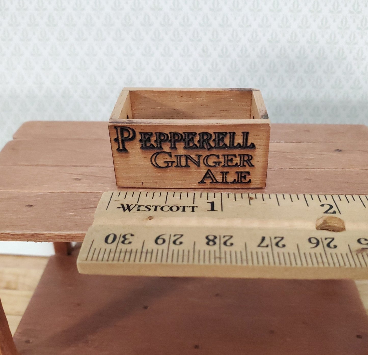 Dollhouse Miniature Crate Pepperell Ginger Ale Vintage Style 1:12 Scale Handmade - Miniature Crush