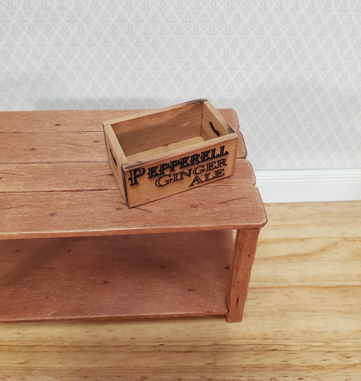 Dollhouse Miniature Crate Pepperell Ginger Ale Vintage Style 1:12 Scale Handmade - Miniature Crush