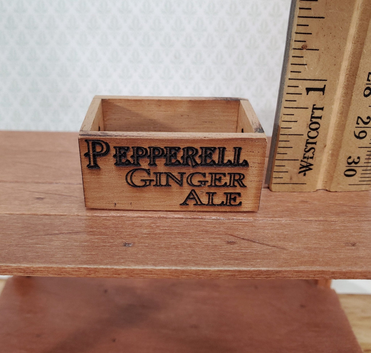 Dollhouse Miniature Crate Pepperell Ginger Ale Vintage Style 1:12 Scale Handmade - Miniature Crush