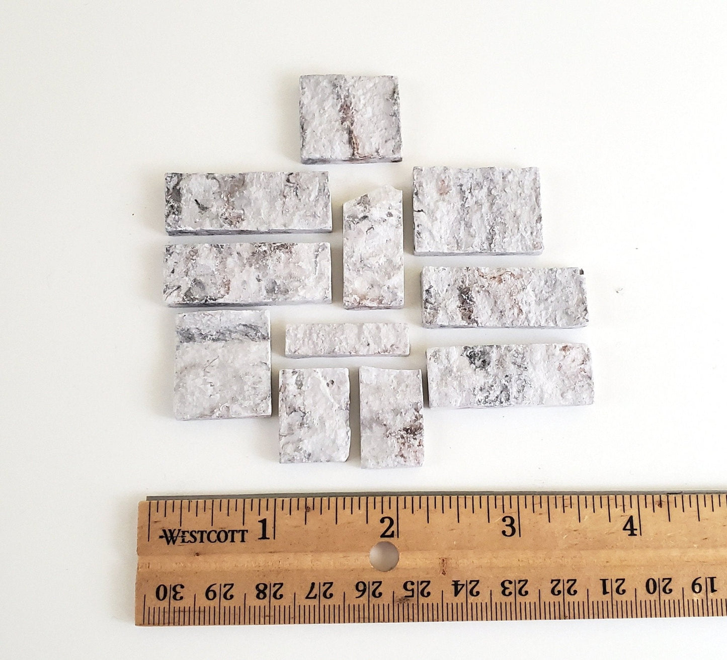 Dollhouse Miniature Cut Stone Gray Blend by Andi Mini Brick & Stone 1:12 Scale 72 sq in AM0800 - Miniature Crush