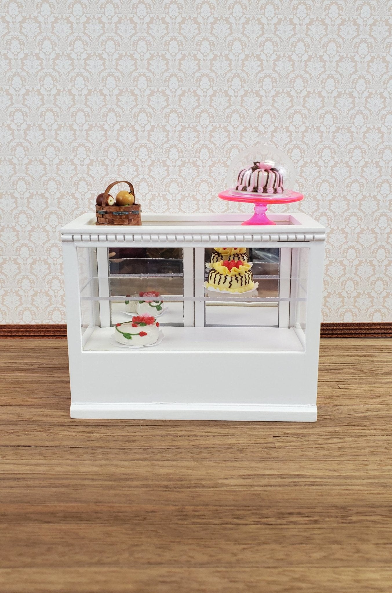 Dollhouse Miniature Display Counter for Bakery Store or Shop 1:12 Scale Furniture White - Miniature Crush