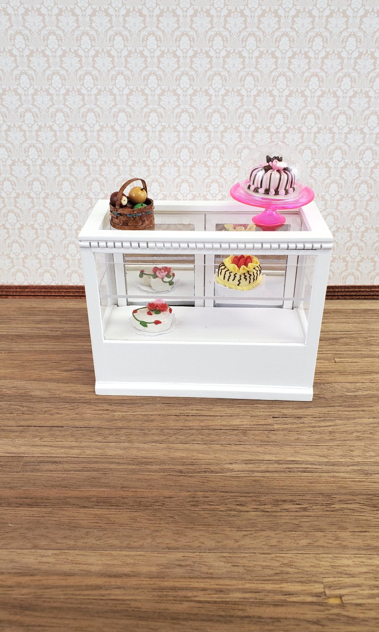 Dollhouse Miniature Display Counter for Bakery Store or Shop 1:12 Scale Furniture White - Miniature Crush