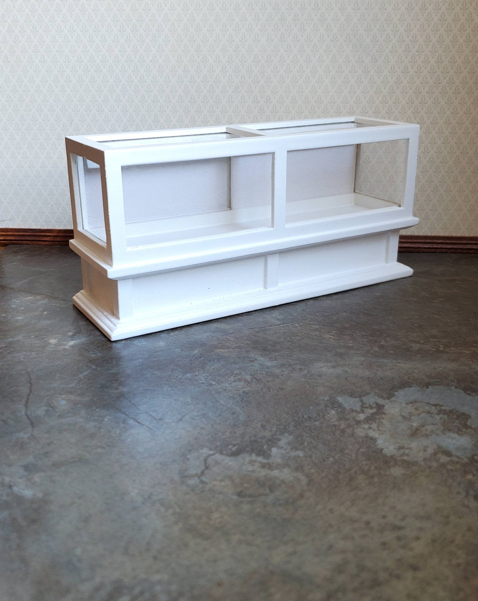 Dollhouse Miniature Display Counter for Bakery Store or Shop 1:12 Scale Furniture White - Miniature Crush