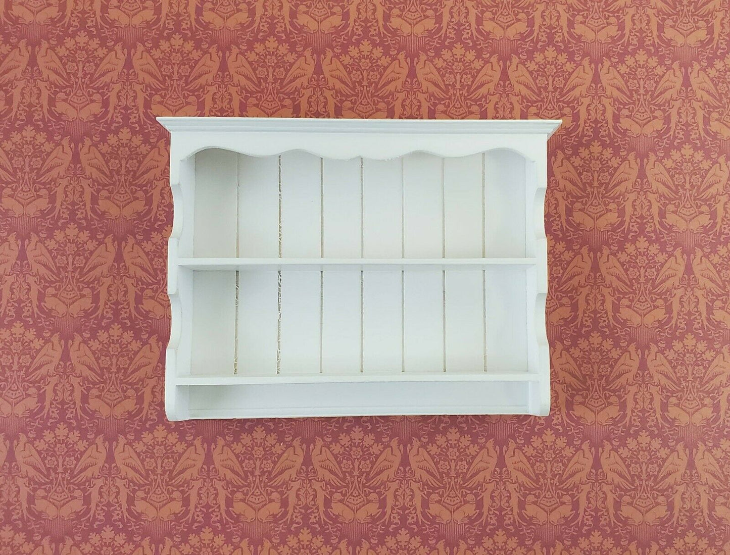 Dollhouse Miniature Display Shelf Large Hanging 1:12 Scale Furniture White Wood - Miniature Crush