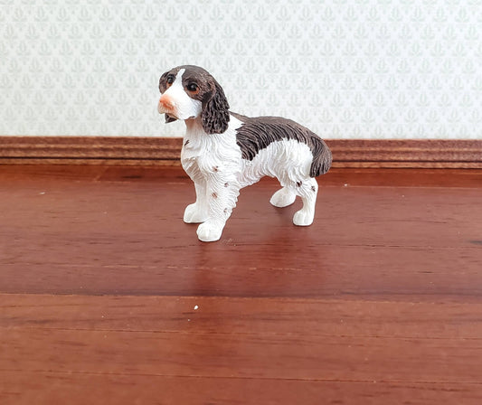 Dollhouse Miniature Dog English Springer Spaniel 1:12 Scale Animal Pet Resin - Miniature Crush