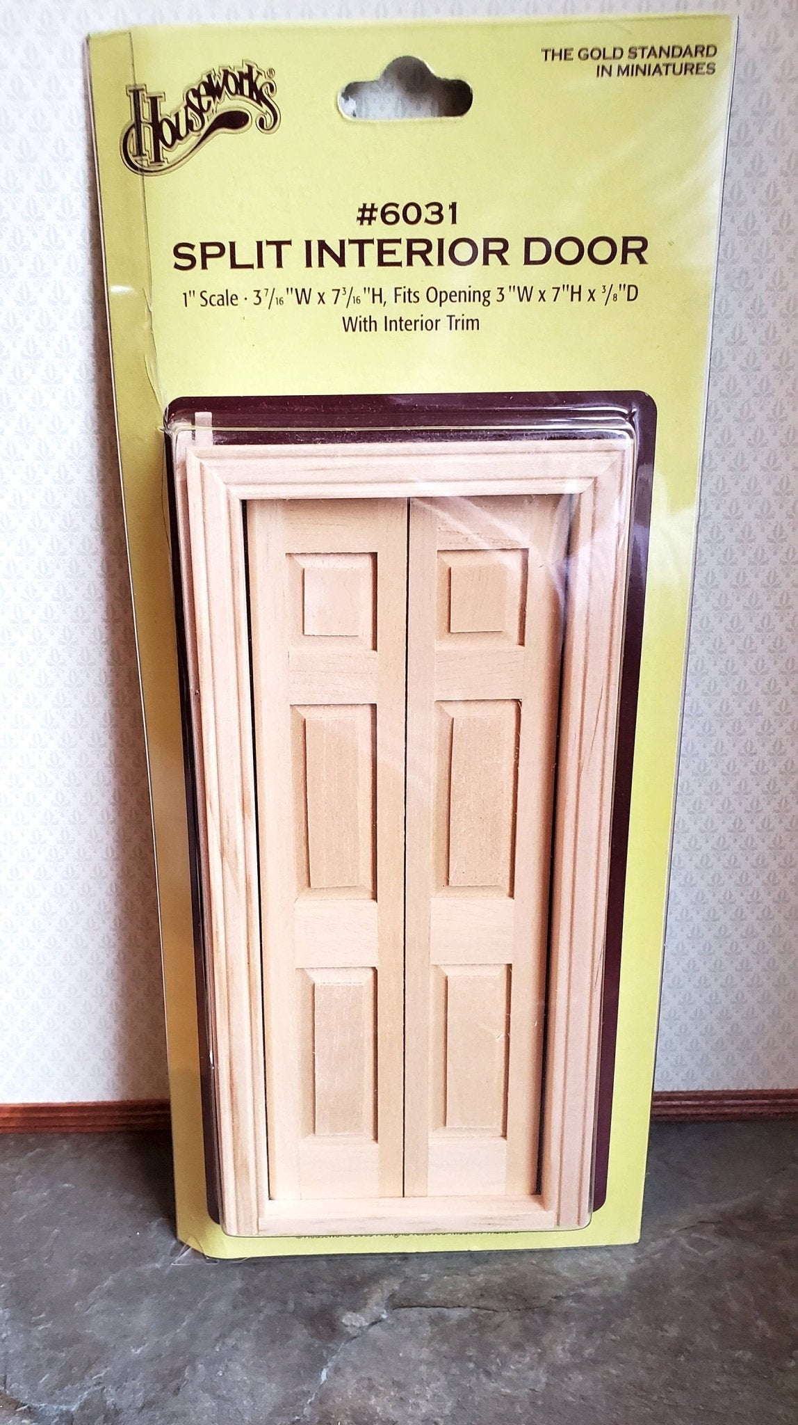Dollhouse Miniature Door Interior Split 1:12 Scale by Houseworks - Miniature Crush