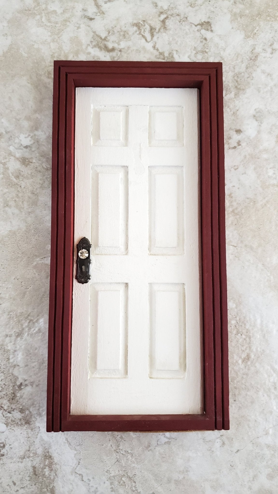 Dollhouse Miniature Doorknobs Dark Pewter Crystal Knobs Metal 1:12 Scale CLA05698 - Miniature Crush