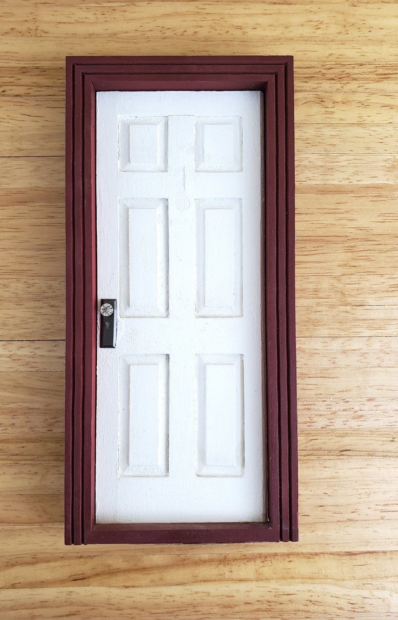 Dollhouse Miniature Doorknobs Handles Dark Pewter with Crystal Knobs Metal 1:12 Scale - Miniature Crush