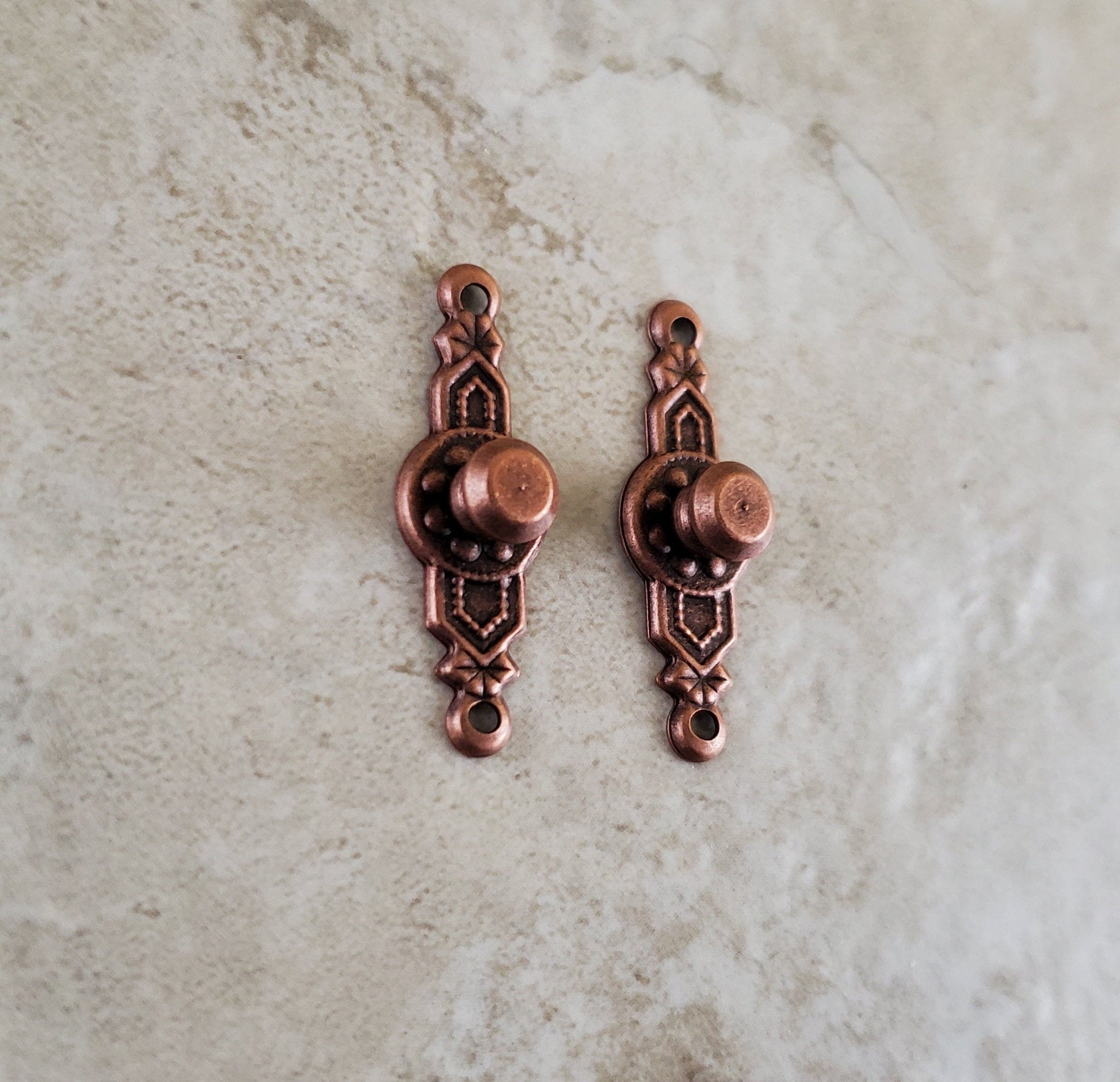 Dollhouse Miniature Doorknobs Handles Fancy Bronze 1 Set 1:12 Scale CLA05511 - Miniature Crush