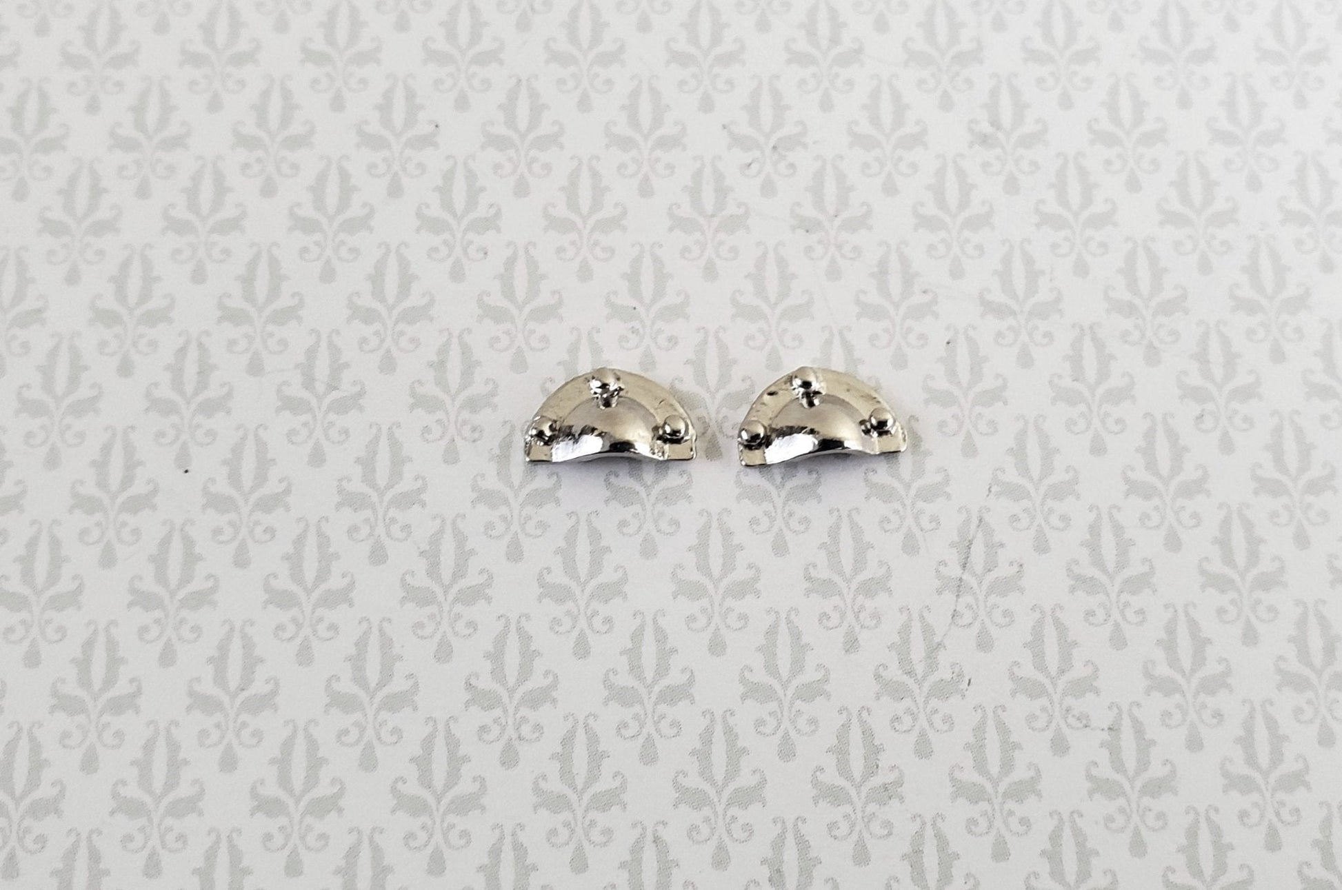 Dollhouse Miniature Drawer Pulls Chrome Silver Cup Style x2 1:12 Scale S3024B - Miniature Crush