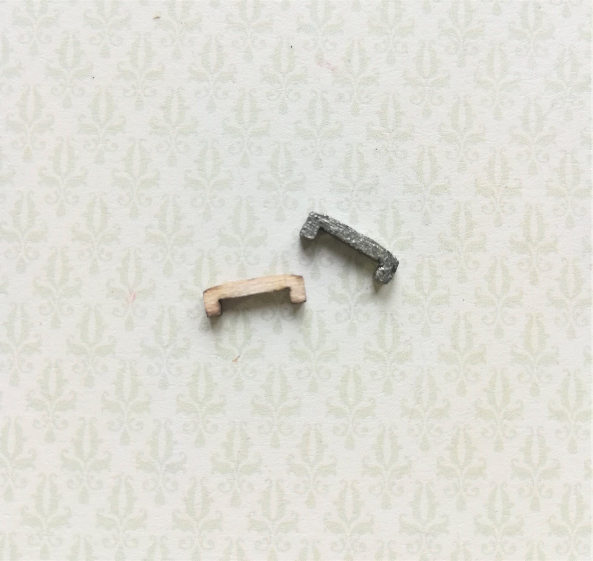 Dollhouse Miniature Drawer Pulls Handles Wood 12 Pieces 1:12 Scale 3/8" Handmade - Miniature Crush