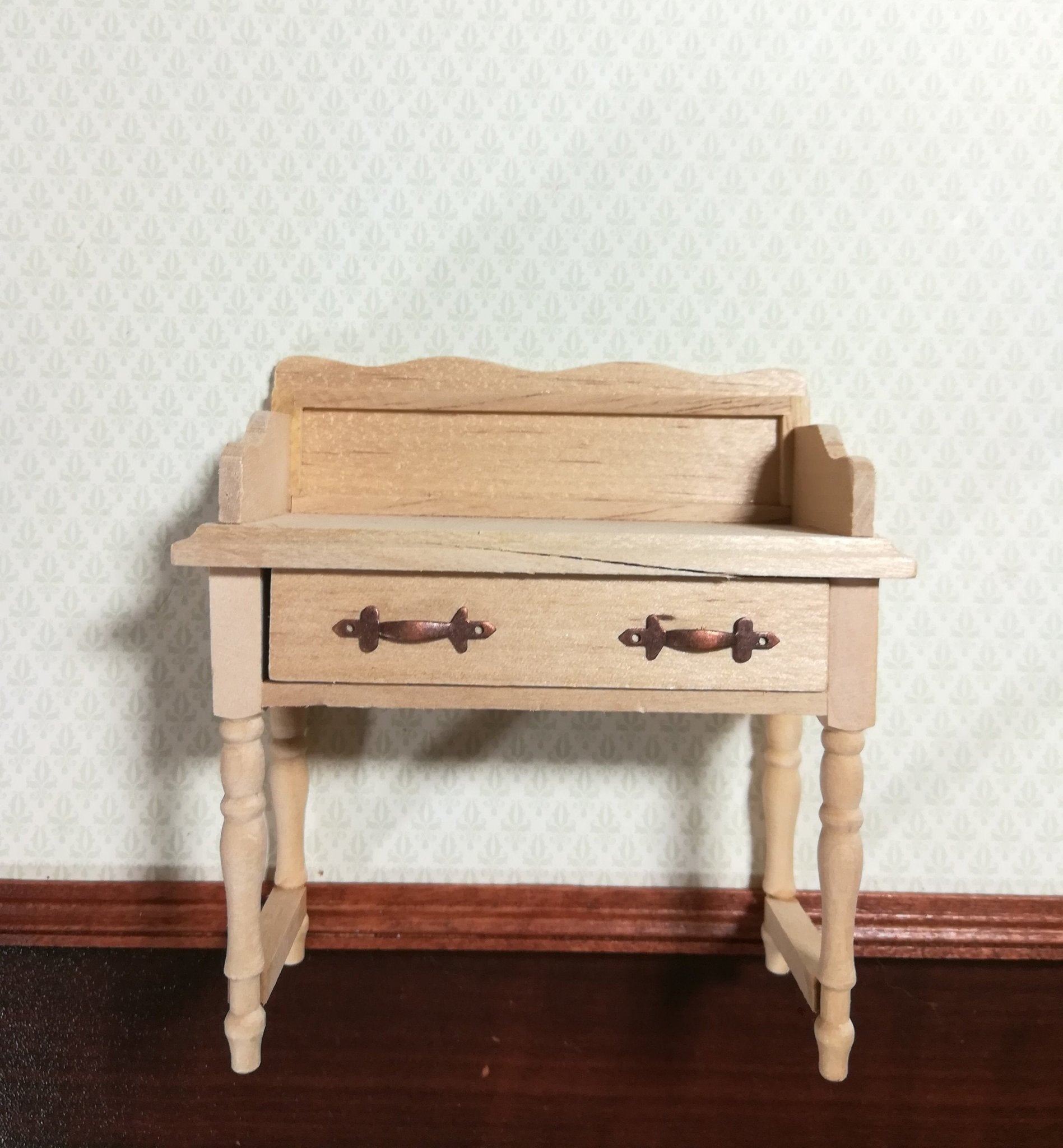 Dollhouse Miniature Drawer Pulls or Door Handles x2 Bronze 1:12 Scale Tudor Style - Miniature Crush