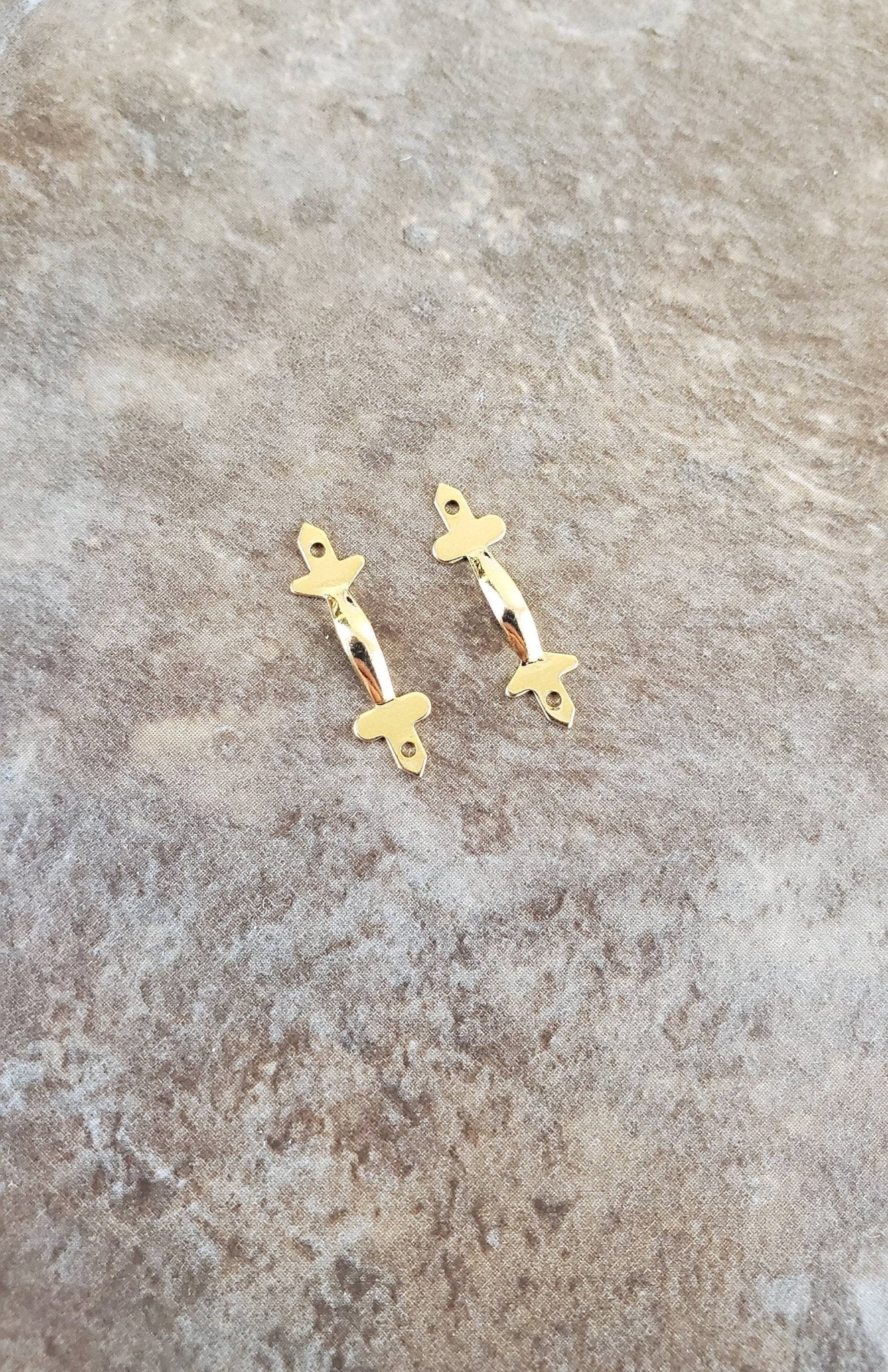 Dollhouse Miniature Drawer Pulls or Door Handles x2 Gold 1:12 Scale CLA05520 - Miniature Crush