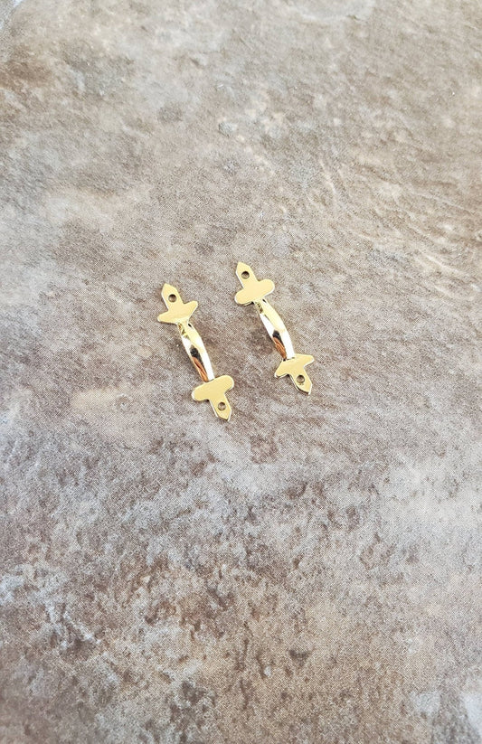 Dollhouse Miniature Drawer Pulls or Door Handles x2 Gold 1:12 Scale CLA05520 - Miniature Crush