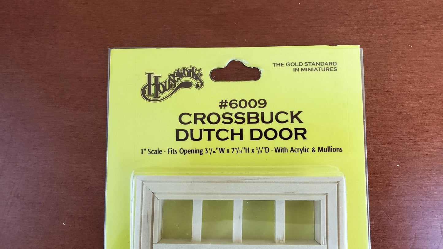 Dollhouse Miniature Exterior Door Crossbuck Dutch Door 1:12 Scale Houseworks #6009 - Miniature Crush