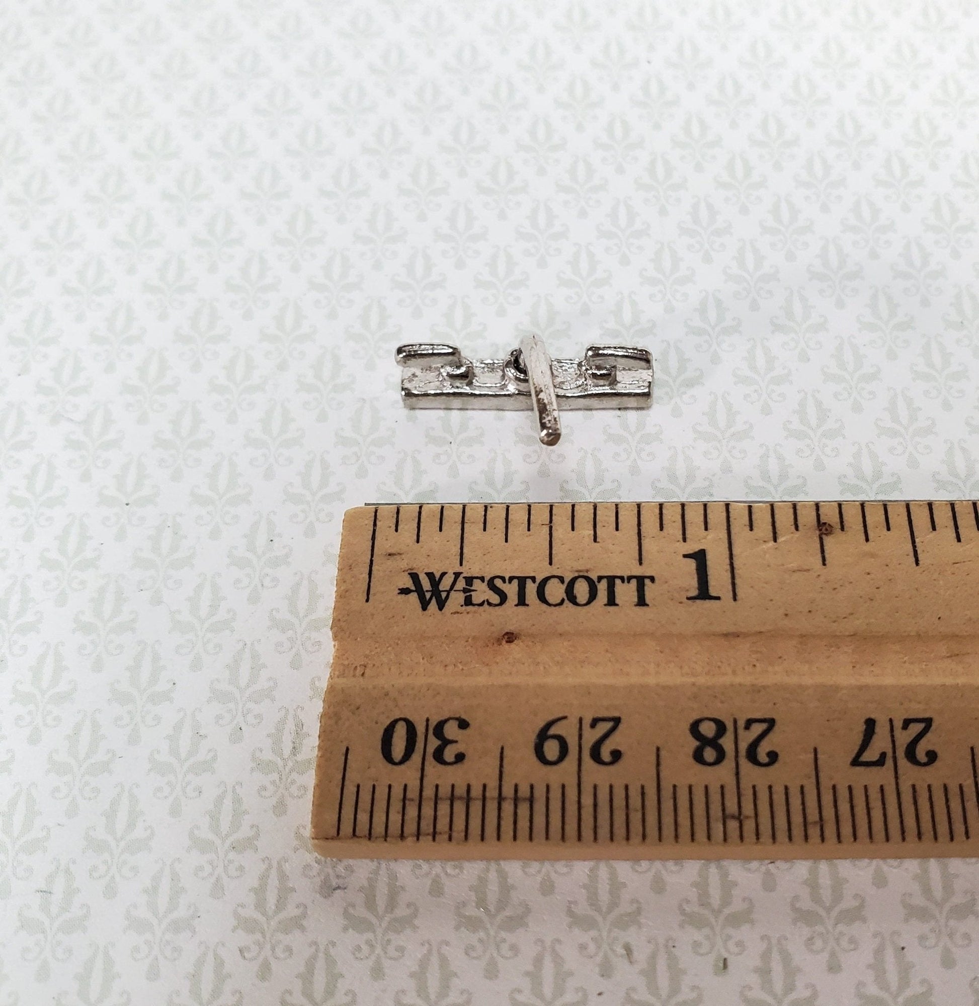 Dollhouse Miniature Faucet Tap for Kitchen or Bathroom Sink 1:12 Scale Silver Metal - Miniature Crush