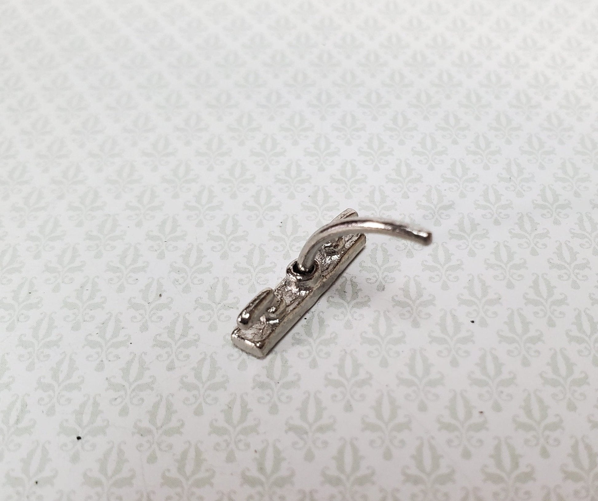 Dollhouse Miniature Faucet Tap for Kitchen or Bathroom Sink 1:12 Scale Silver Metal - Miniature Crush