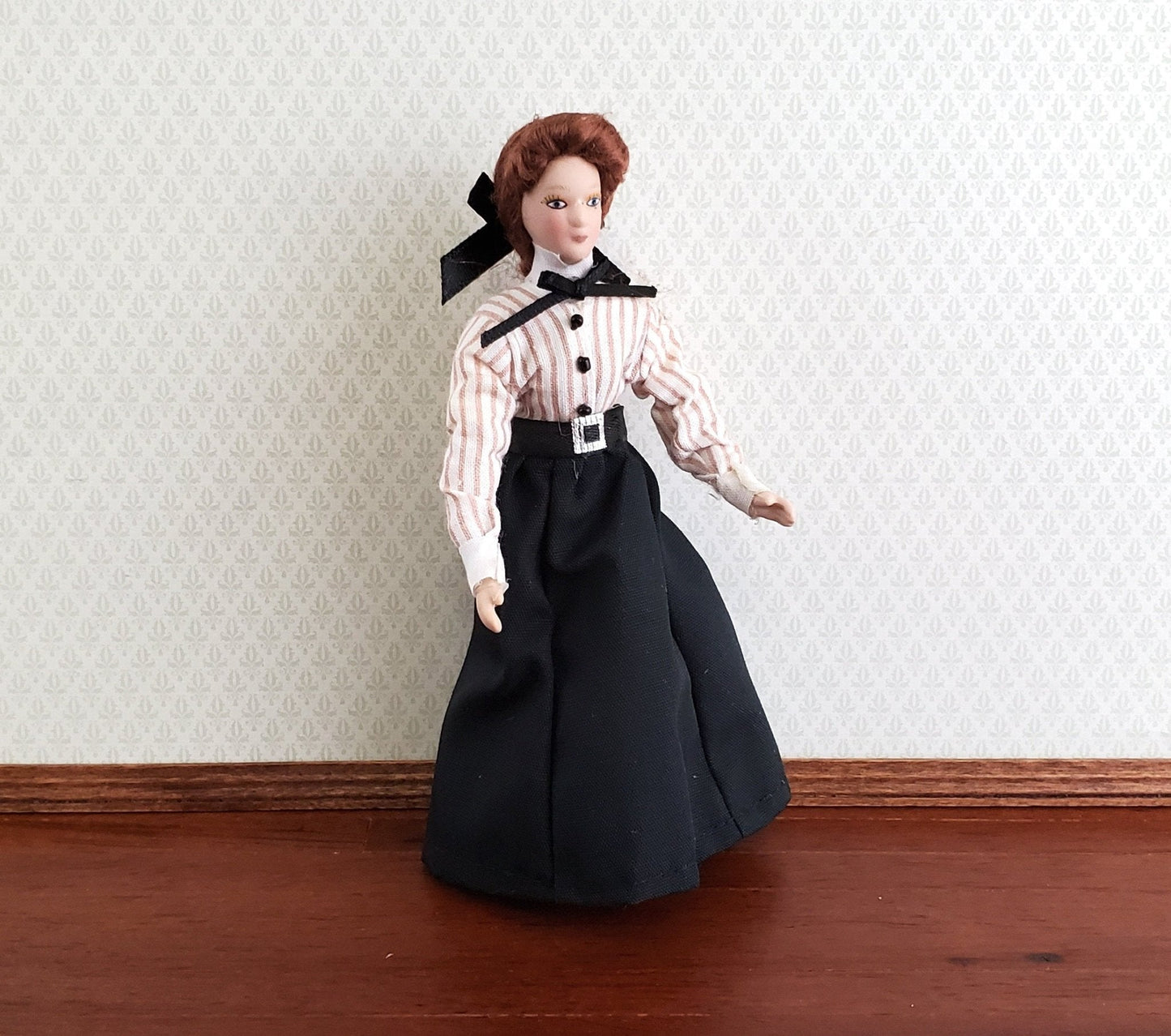 Dollhouse Miniature Female Doll Mom Mother Teacher Porcelain Poseable 1:12 Scale - Miniature Crush