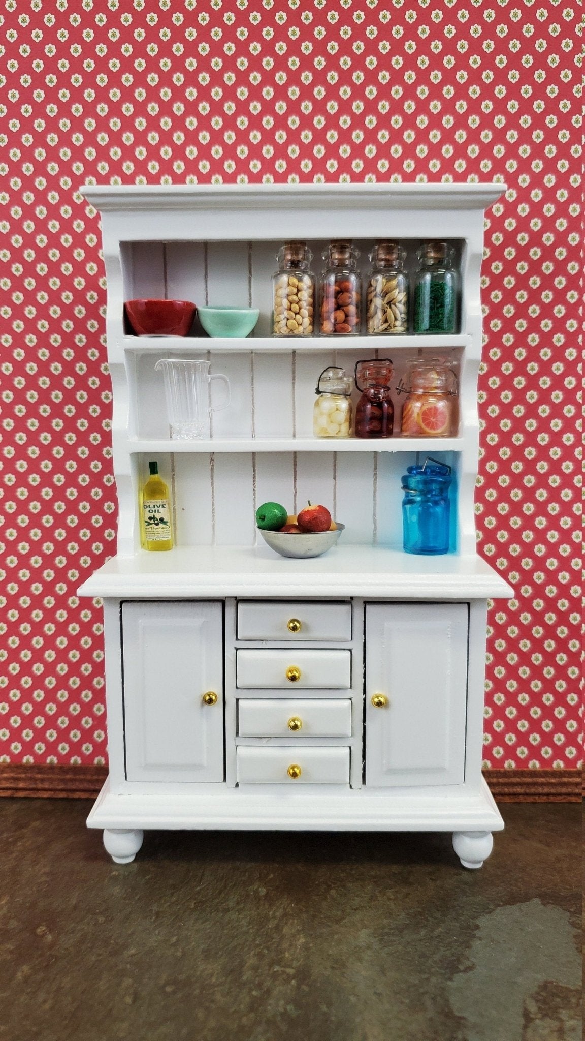 Dollhouse Miniature Glass Spice Jars with Cork 1:12 Scale Food Kitchen Accessory - Miniature Crush