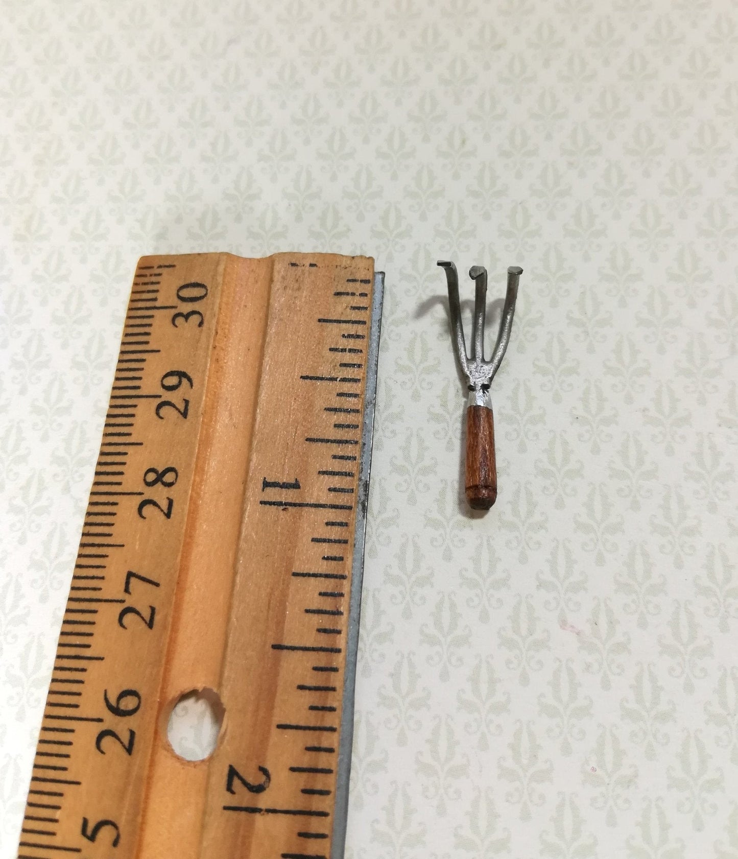 Dollhouse Miniature Hand Cultivator Sir Thomas Thumb 1:12 Scale Garden Tool Rake - Miniature Crush