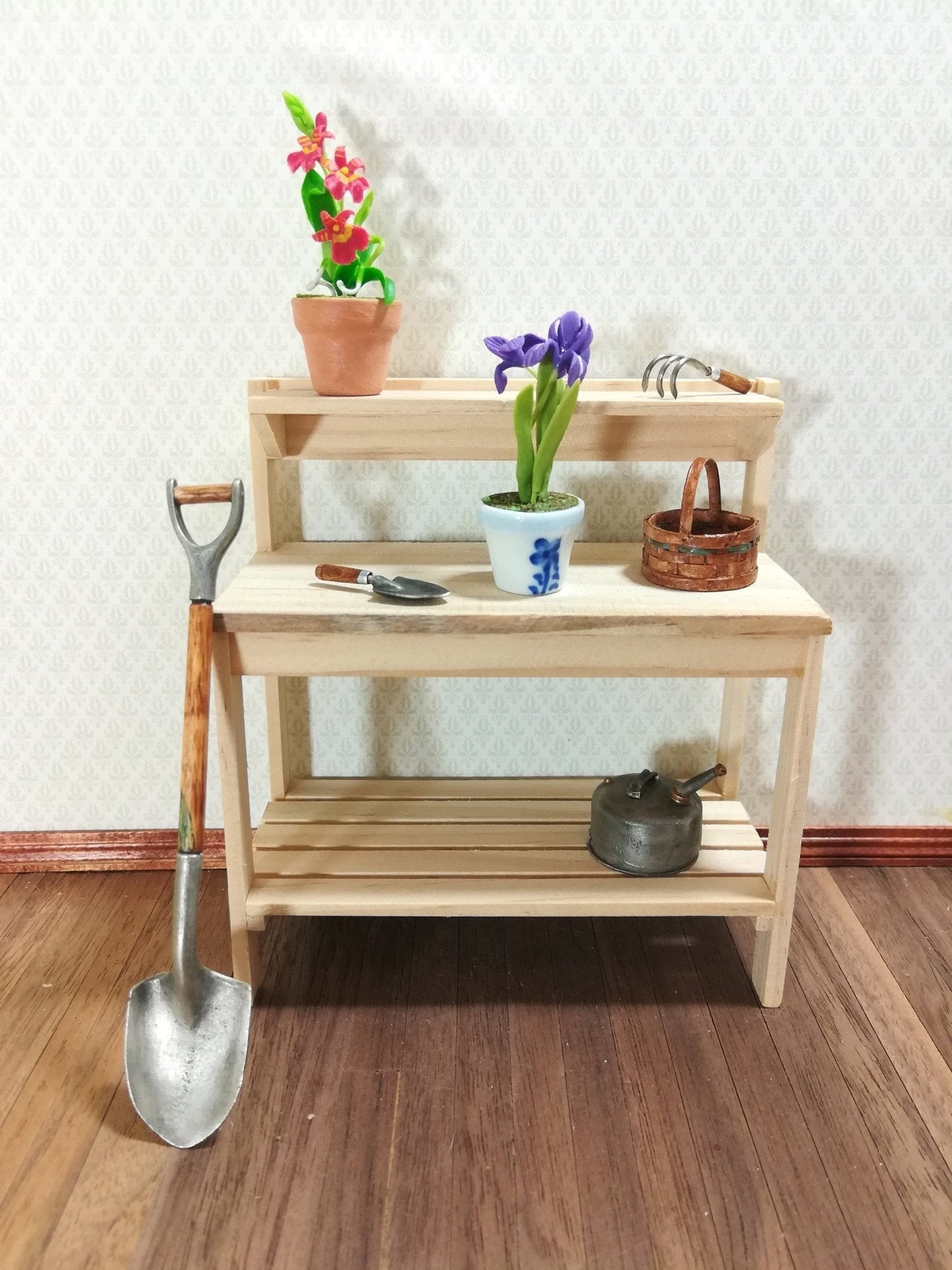 Dollhouse Miniature Hand Cultivator Sir Thomas Thumb 1:12 Scale Garden Tool Rake - Miniature Crush