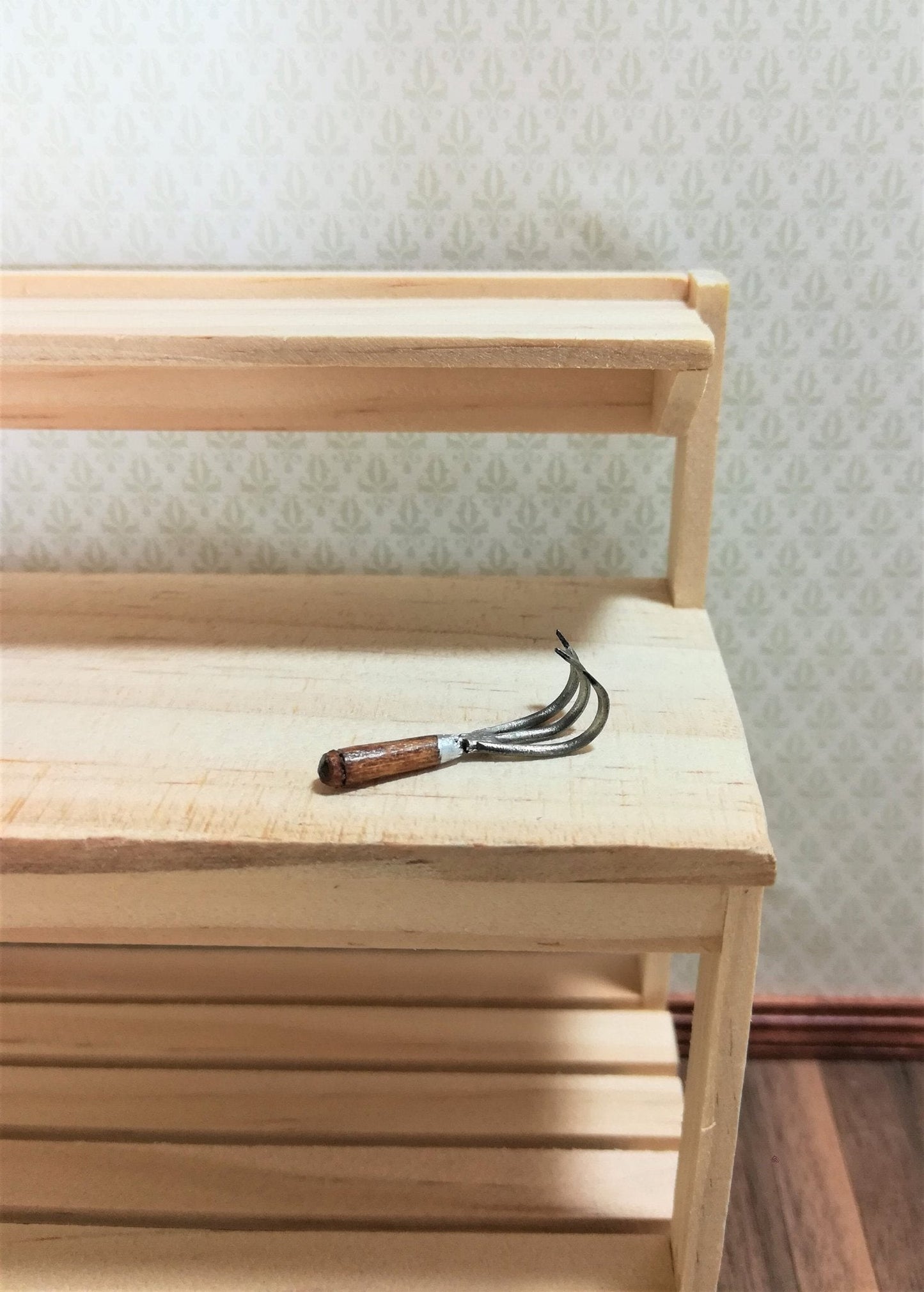 Dollhouse Miniature Hand Cultivator Sir Thomas Thumb 1:12 Scale Garden Tool Rake - Miniature Crush