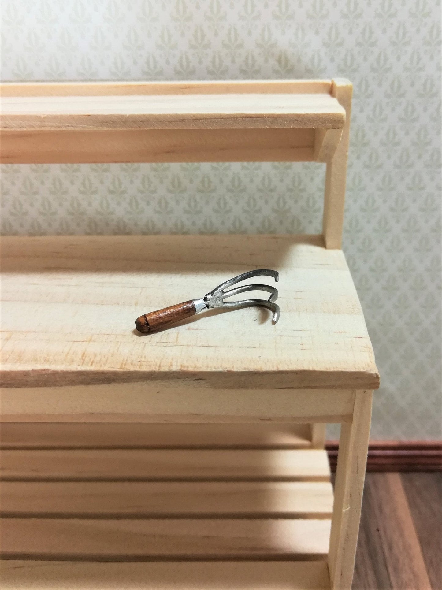 Dollhouse Miniature Hand Cultivator Sir Thomas Thumb 1:12 Scale Garden Tool Rake - Miniature Crush