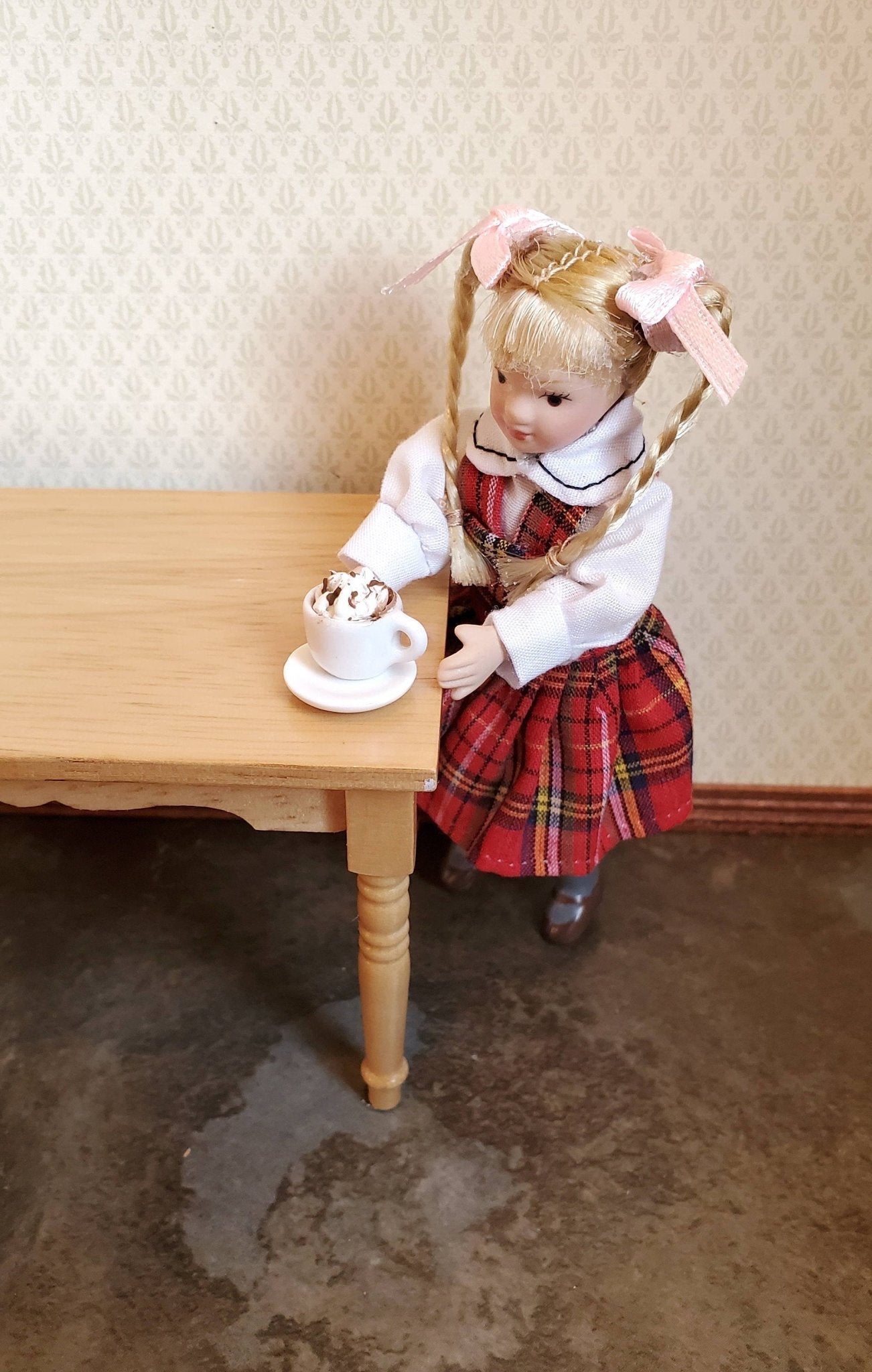 Dollhouse Miniature Hot Cocoa or Coffee Mug Large with Whip Cream 1:12 Scale Food - Miniature Crush