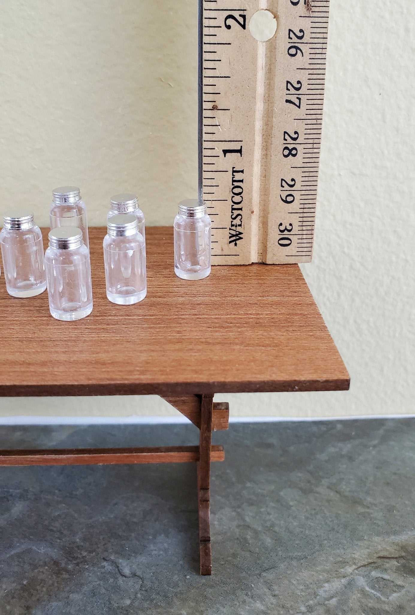 Dollhouse Miniature Jars with Lids Medium for Canning or Potions x12 1:12 Scale - Miniature Crush