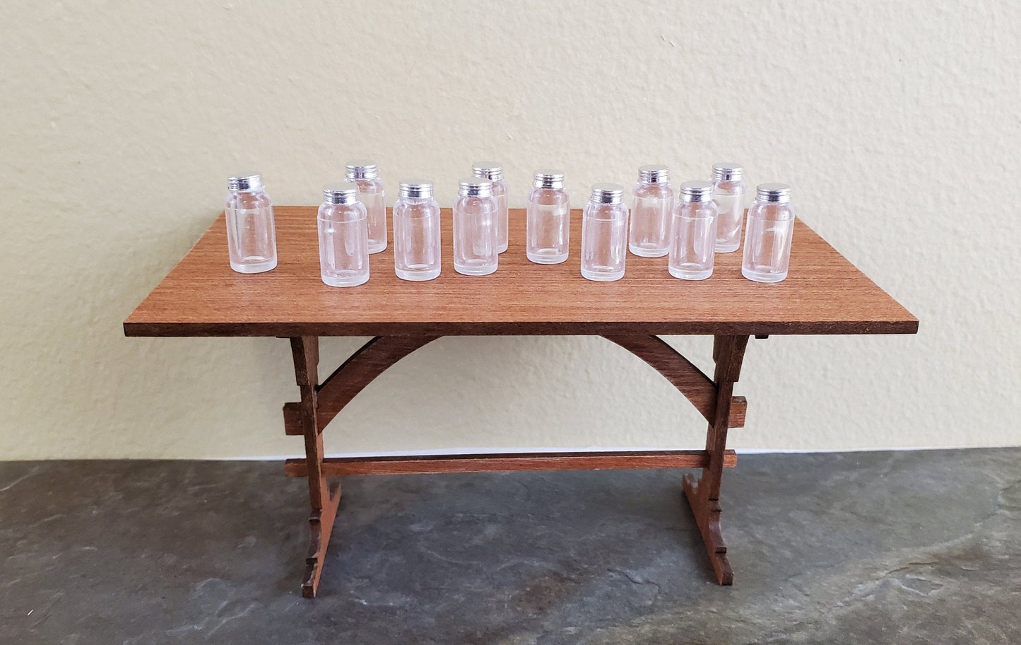 Dollhouse Miniature Jars with Lids Medium for Canning or Potions x12 1:12 Scale - Miniature Crush