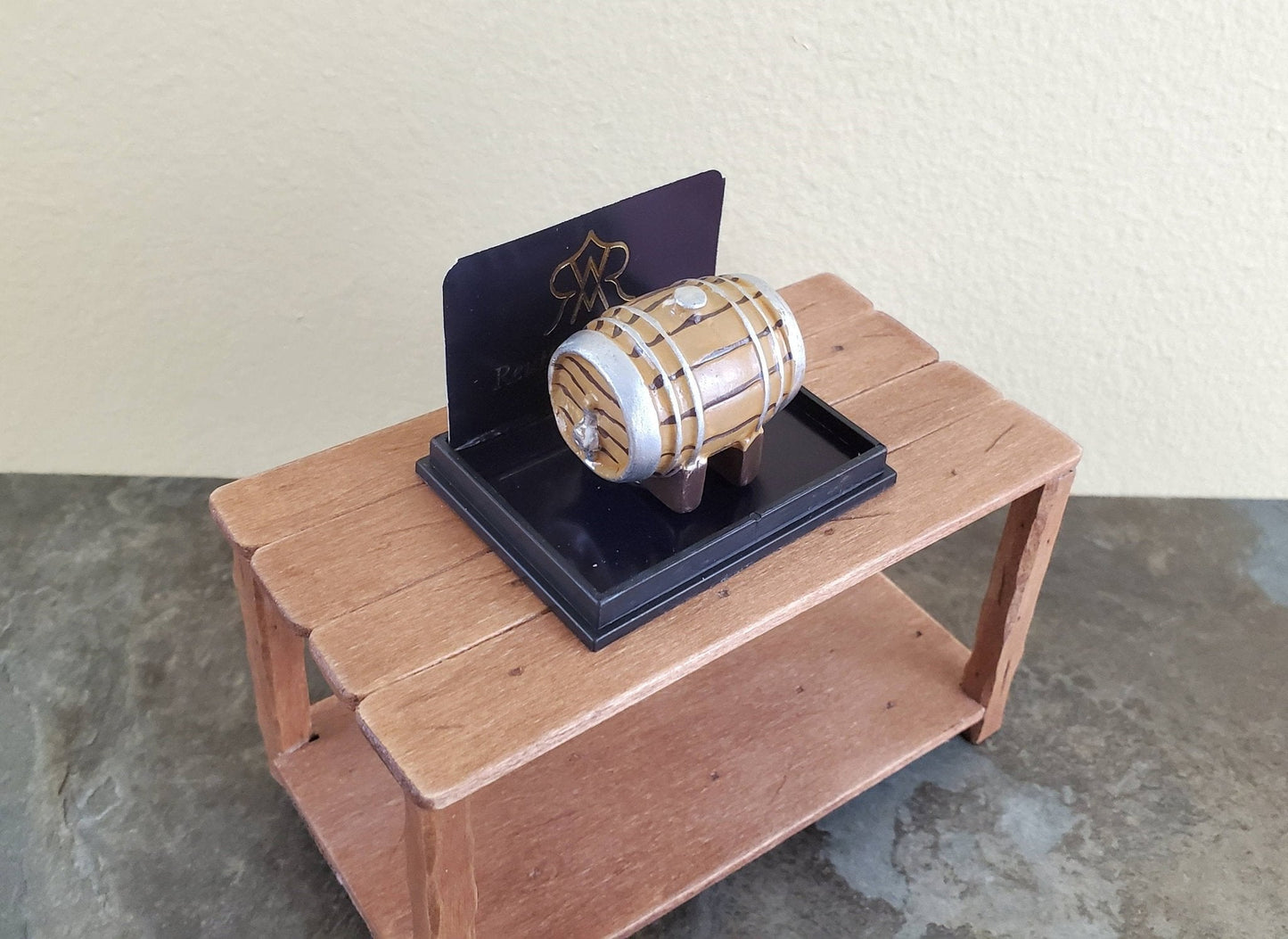 Dollhouse Miniature Keg with Tap Small 1:12 Scale Keg Beer or Wine Cask Reutter - Miniature Crush