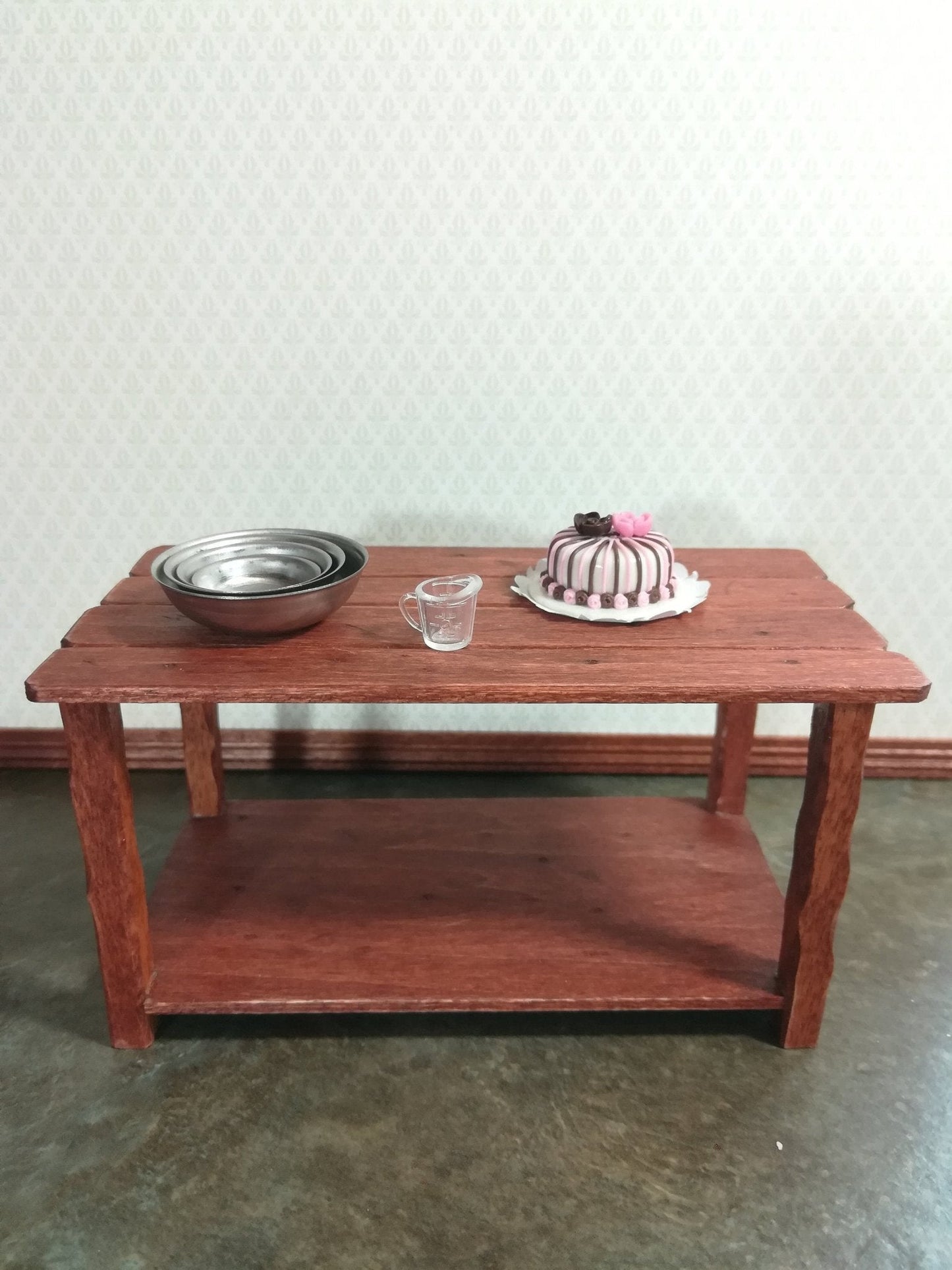 Dollhouse Miniature Kitchen Metal Stacking Mixing Bowls 1:12 Scale Set of 4 - Miniature Crush