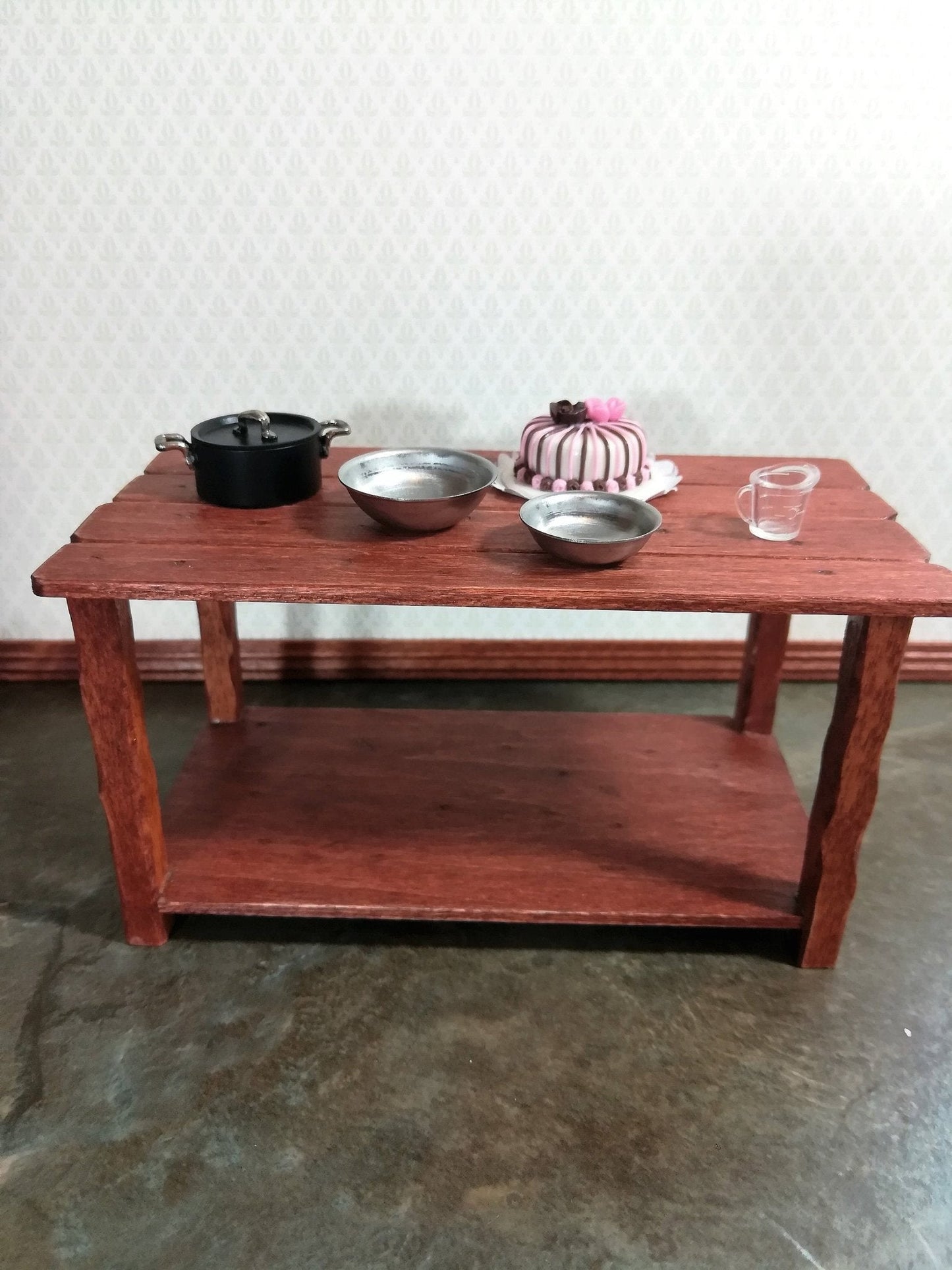 Dollhouse Miniature Kitchen Metal Stacking Mixing Bowls 1:12 Scale Set of 4 - Miniature Crush