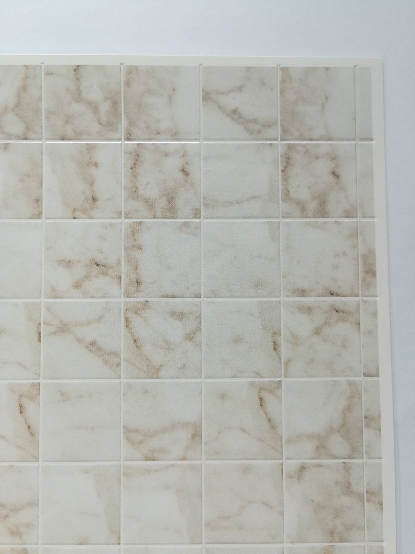 Dollhouse Miniature Marble Square Tile Flooring Textured Card Stock Glossy 1:12 - Miniature Crush