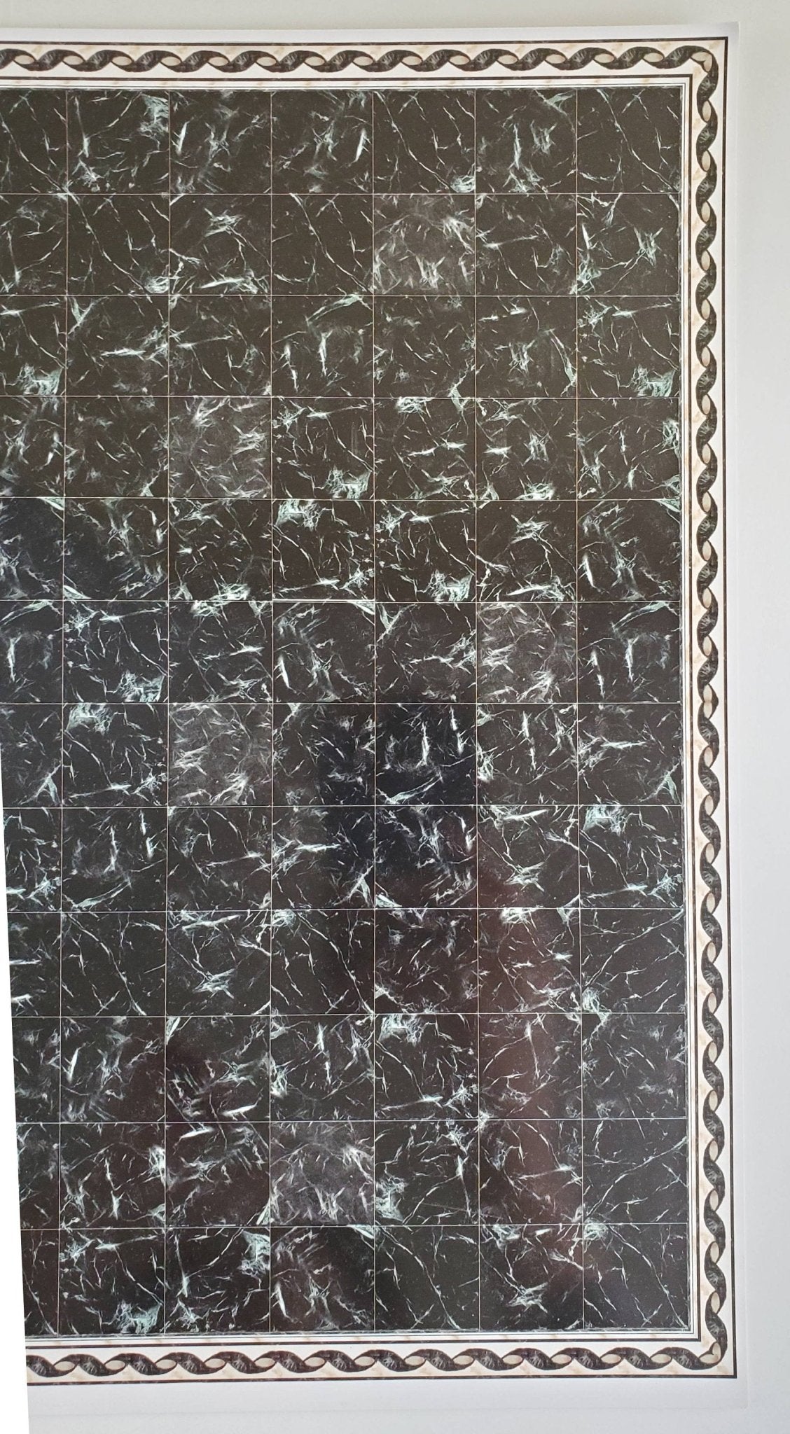 Dollhouse Miniature Marble Tile Flooring Sheet Black with White World Model 34737 1:12 Scale - Miniature Crush