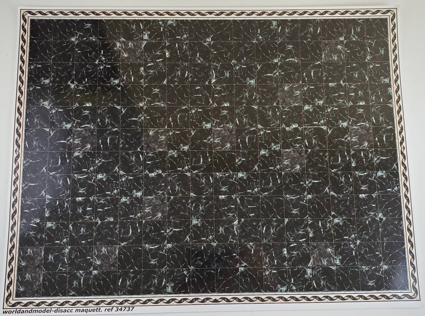 Dollhouse Miniature Marble Tile Flooring Sheet Black with White World Model 34737 1:12 Scale - Miniature Crush