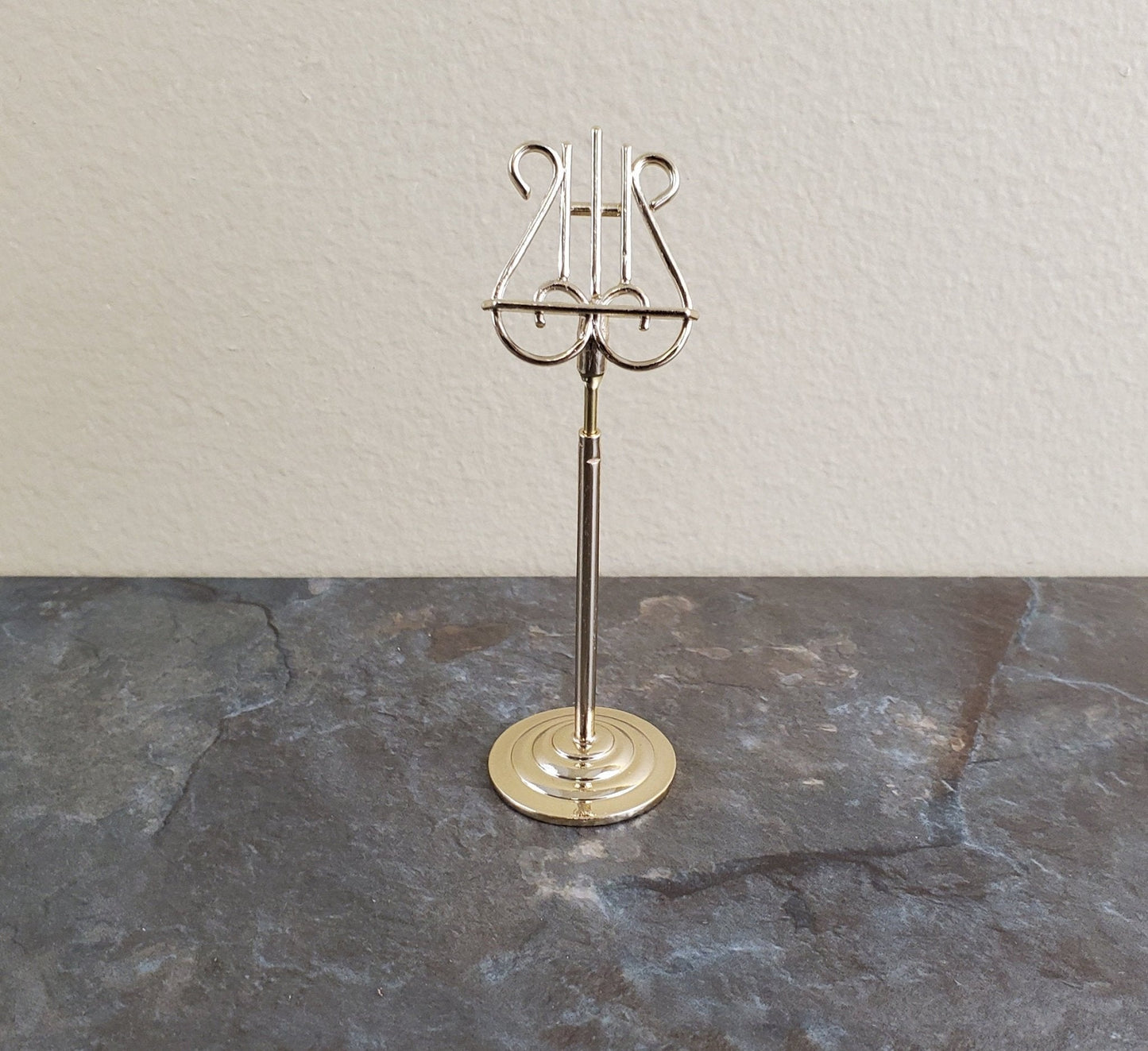 Dollhouse Miniature Music Stand Adjustable Brass Gold Metal 1:12 Scale - Miniature Crush