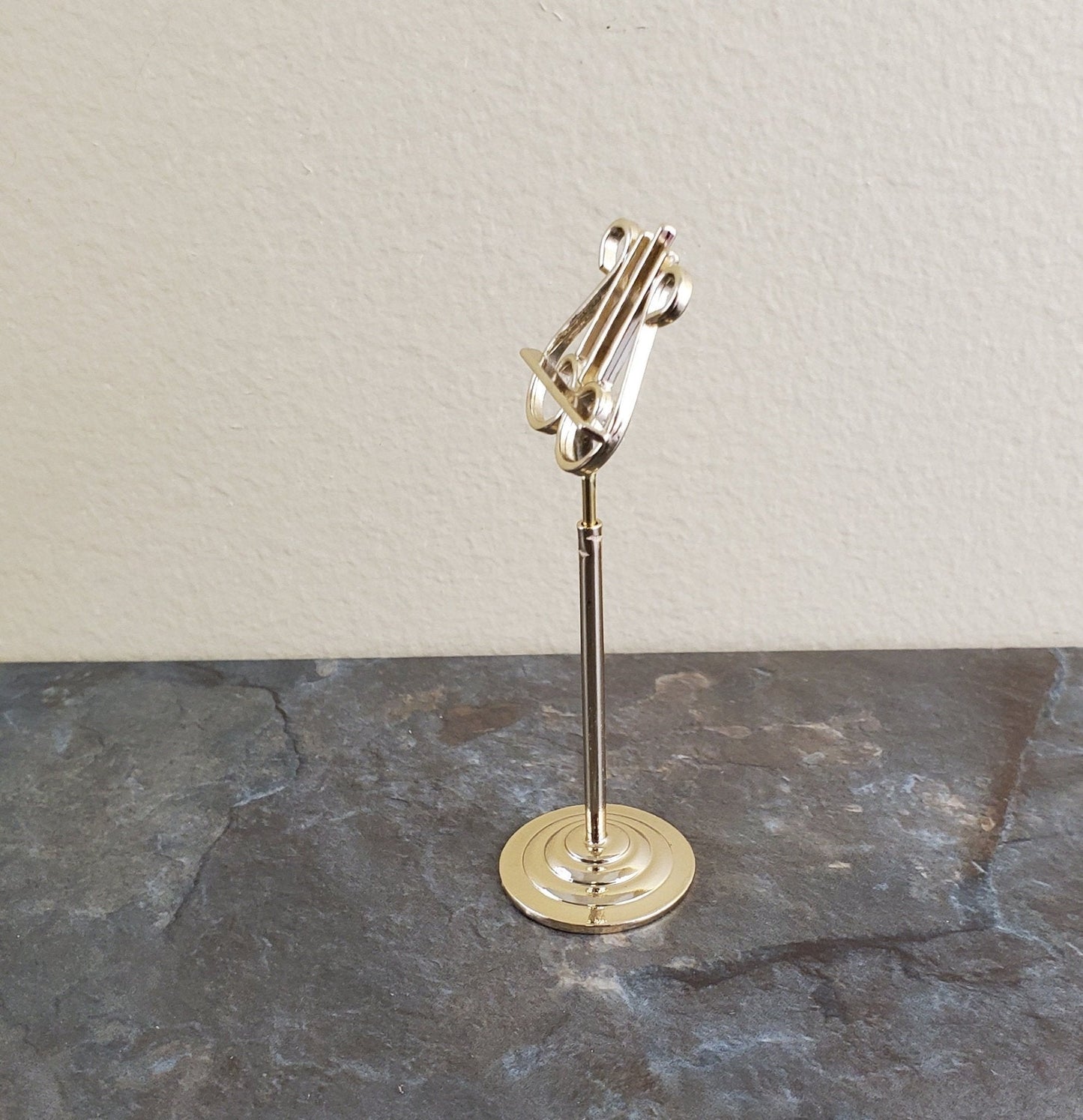Dollhouse Miniature Music Stand Adjustable Brass Gold Metal 1:12 Scale - Miniature Crush