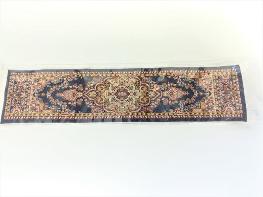 Dollhouse Miniature Narrow Carpet Rug Runner Navy Blue 1:12 Scale - Miniature Crush