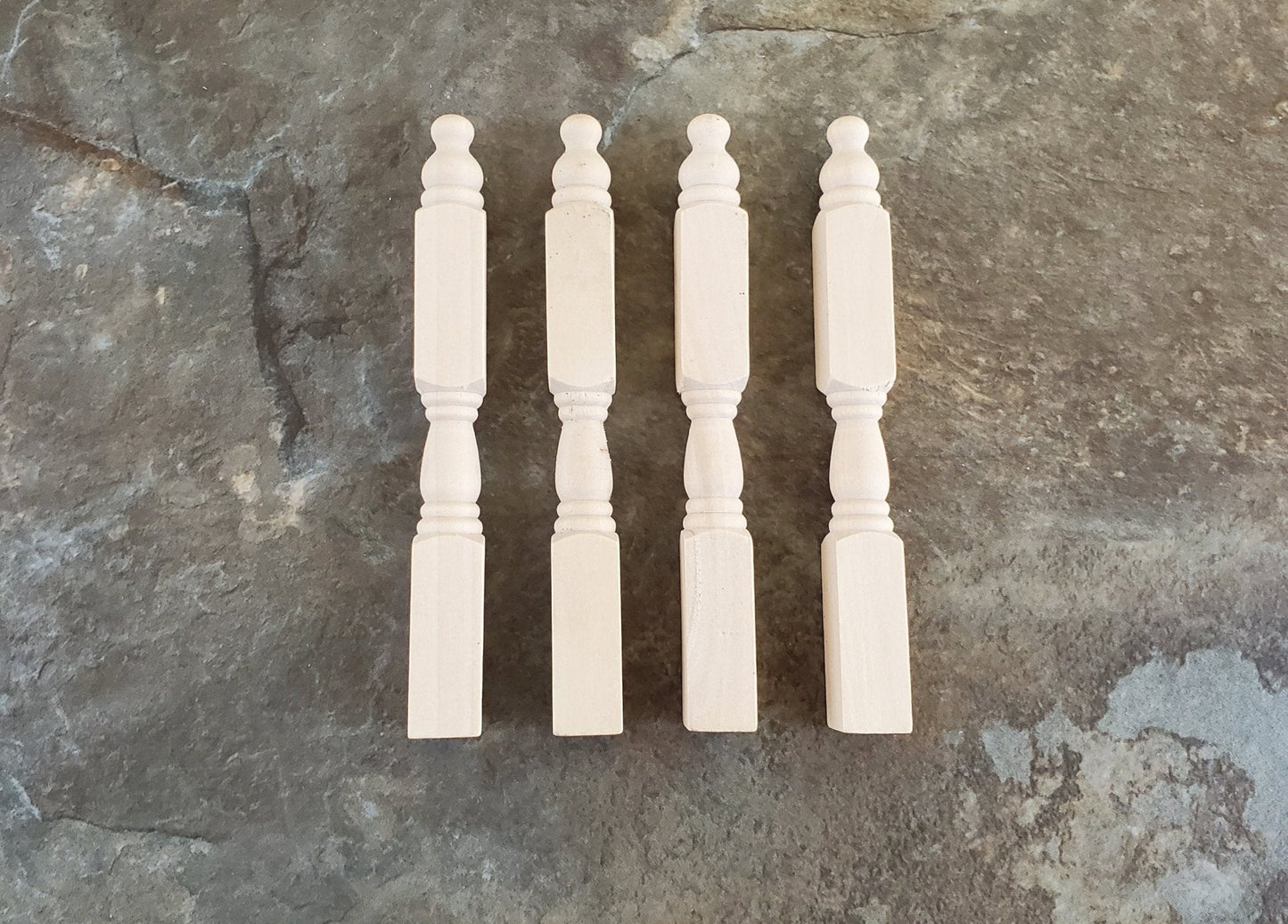 Dollhouse Miniature Newel Posts Large 1:12 Scale for Stairs Fences x4 CLA70200 - Miniature Crush