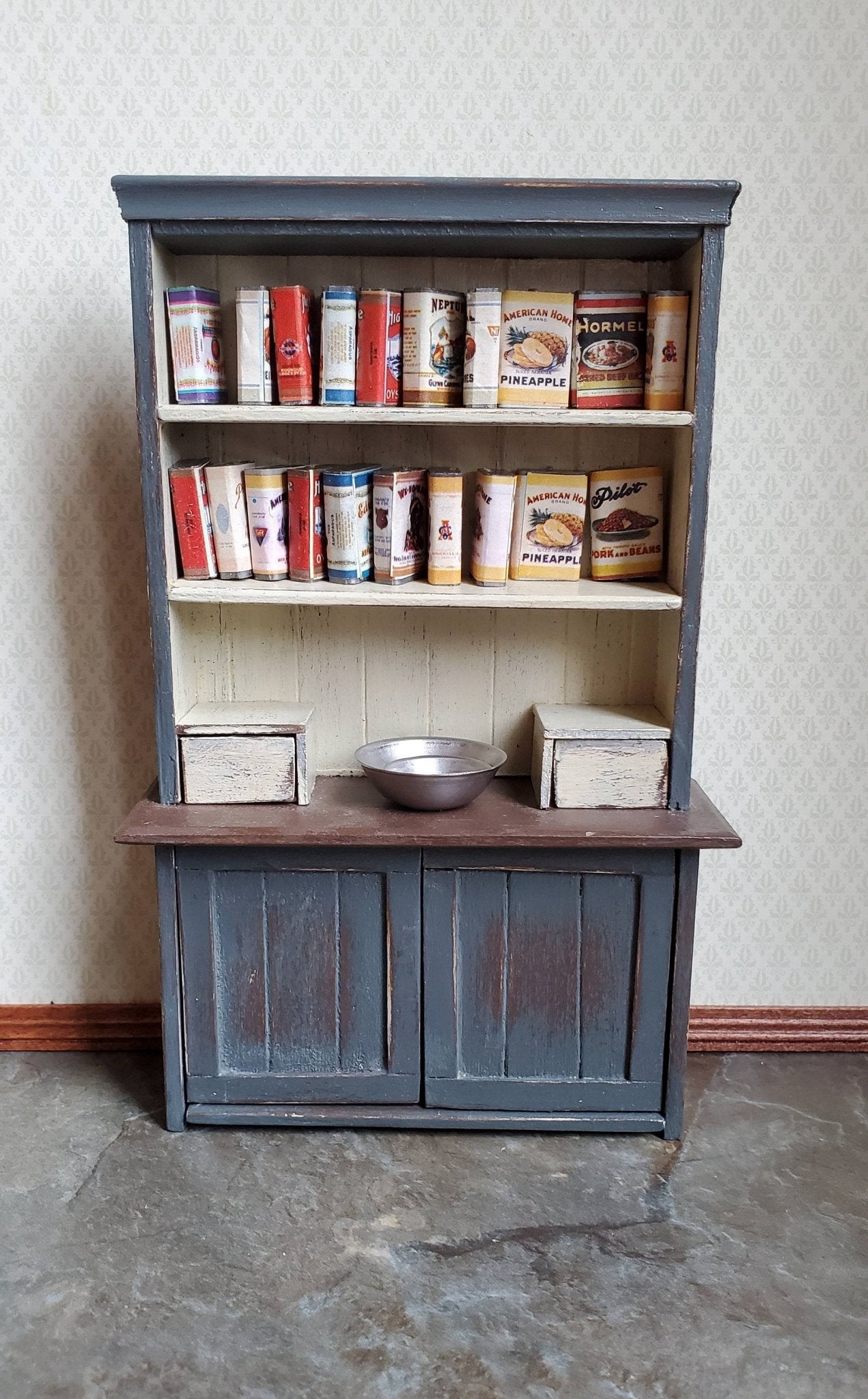 Dollhouse Miniature Old Fashion Grocery Store Tins Canned Goods 1:12 Scale Food - Miniature Crush