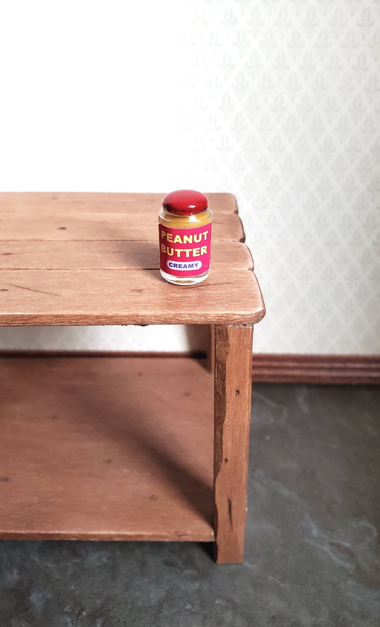 Dollhouse Miniature Peanut Butter Jar Creamy 1:12 Scale Food Groceries Kitchen - Miniature Crush