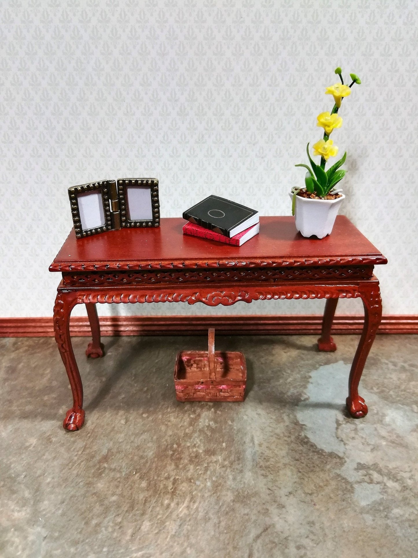 Dollhouse Miniature Picture Frame Bronze Double Photo 1:12 Scale Metal - Miniature Crush