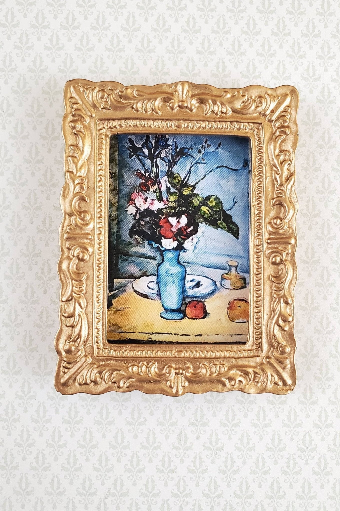 Dollhouse Miniature Picture Frame Fancy Gold 1:12 Scale 2 5/8" x 2" - Miniature Crush