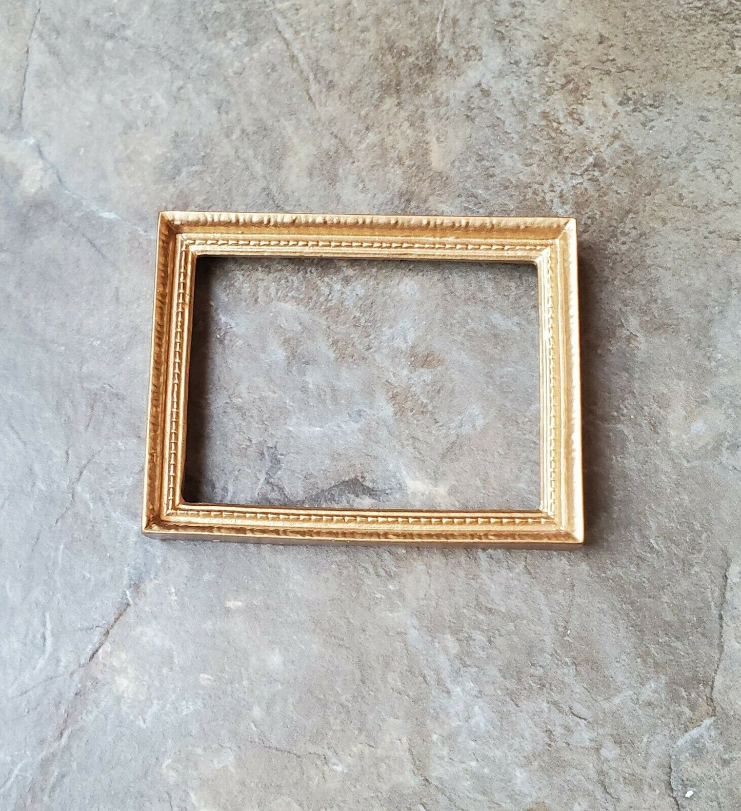 Dollhouse Miniature Picture Frame Large Fancy Gold for Painting 1:12 Scale 72 mm - Miniature Crush