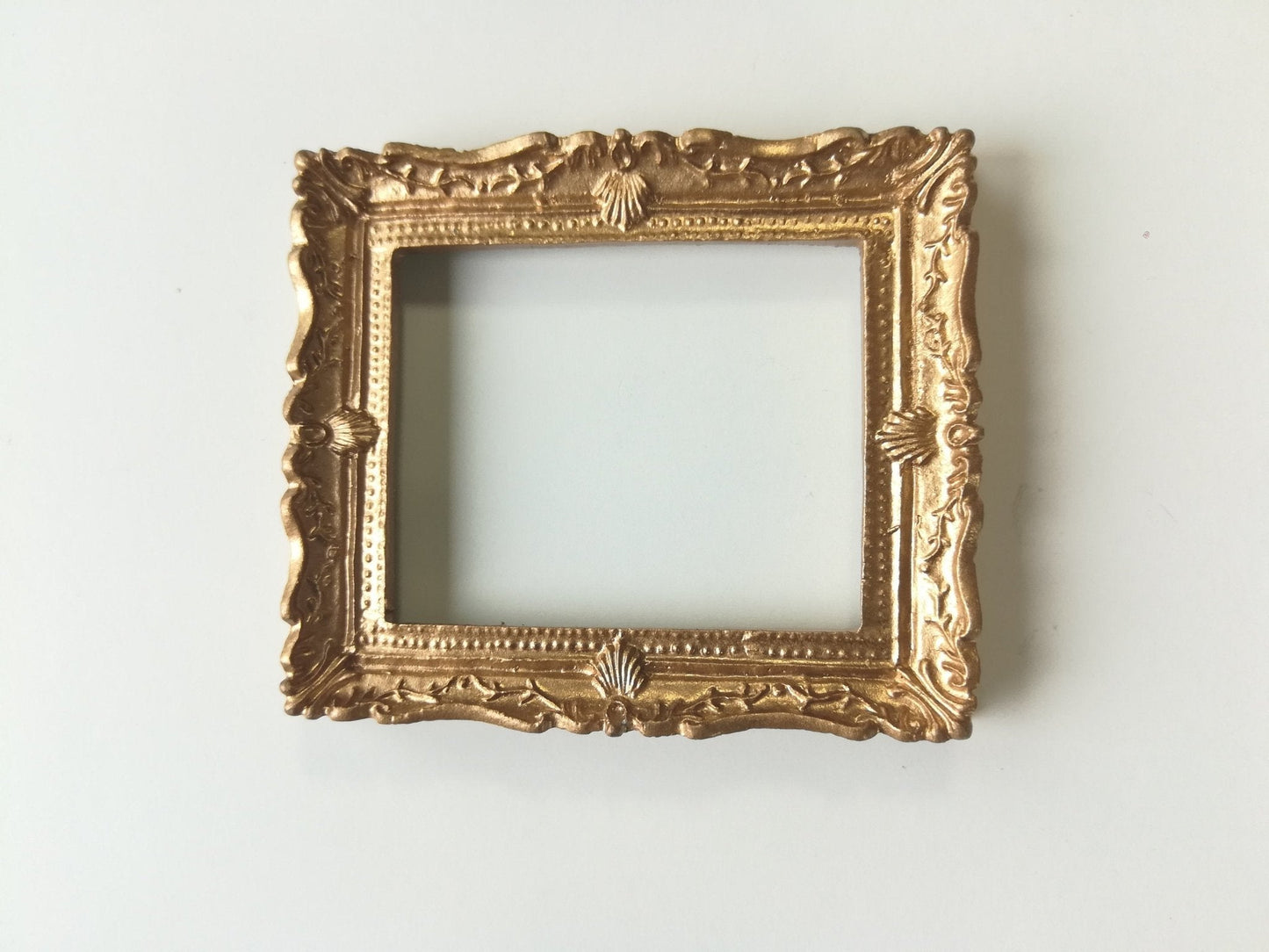 Dollhouse Miniature Picture Frame Large Fancy Gold for Painting 1:12 Scale Accessory - Miniature Crush