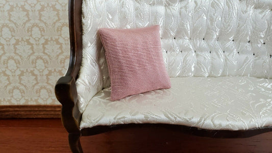 Dollhouse Miniature Pillow Dusty Rose Handmade 1:12 Scale 1 1/2" - Miniature Crush