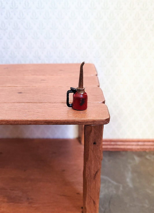 Dollhouse Miniature Pump Oil Can Red Distressed Sir Thomas Thumb 1:12 Scale Vintage Style - Miniature Crush