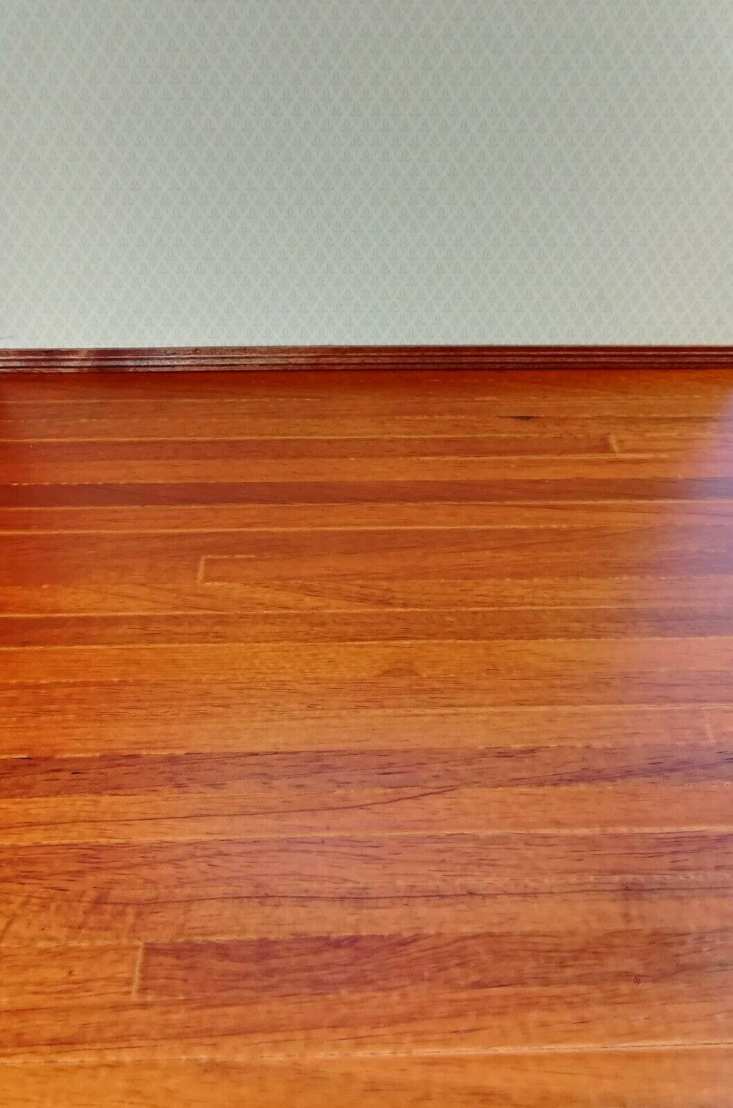 Dollhouse Miniature Red Oak Real Wood Flooring Wide Planks Gloss Finish 18" x 12 - Miniature Crush