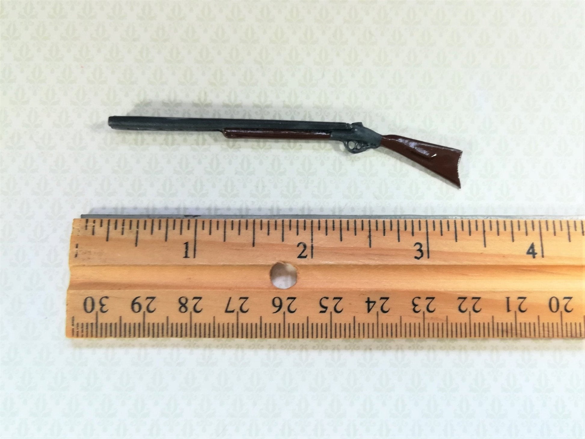 Dollhouse Miniature Shotgun Double Barrel 1:12 Scale Painted Metal 3" - Miniature Crush